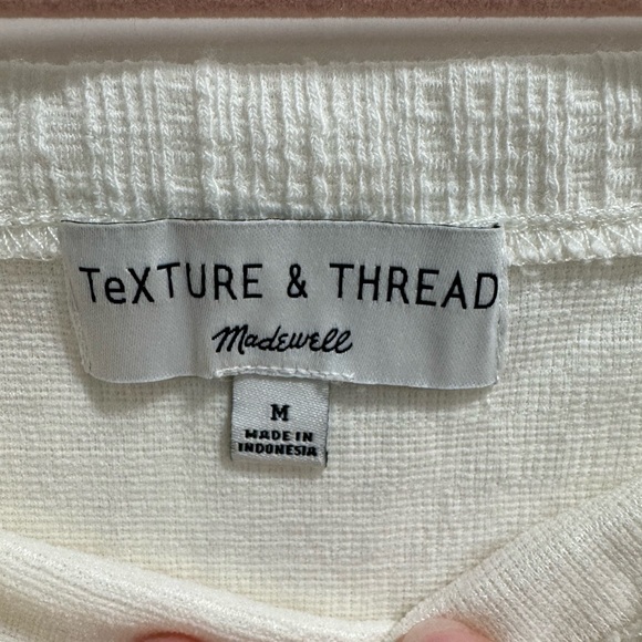 Madewell Texture & Thread Tank Top size Medium, Off white - Picture 3 of 4